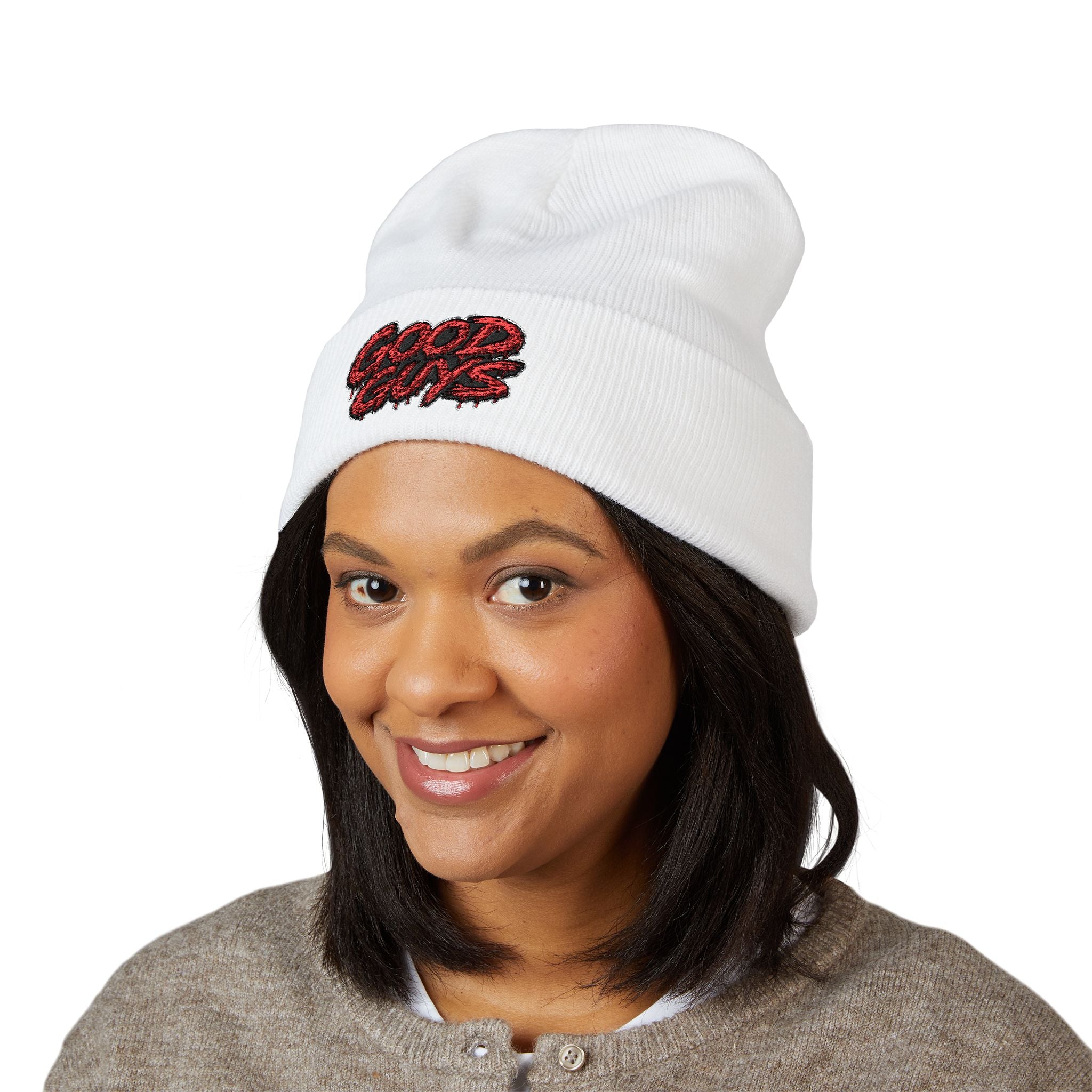Good Guys Embroidered Cuffed Beanie — Cozy Winter Knit Hat