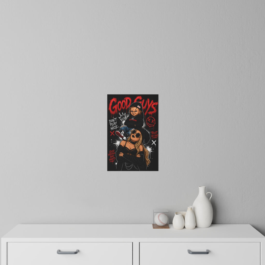 Good Guys Street Art Wall Decal — 'Don't Play Nice' Urban Poster Sticker