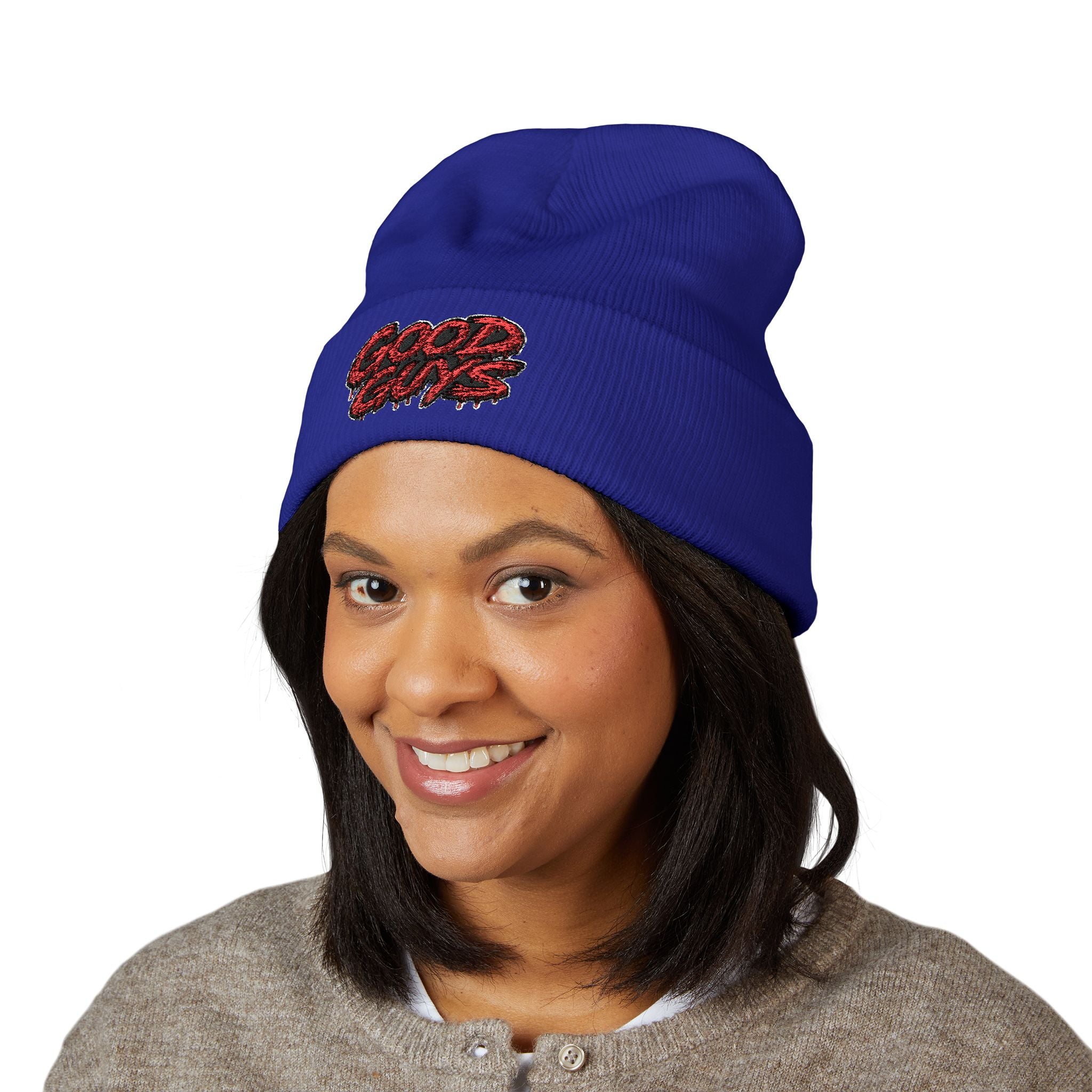 Good Guys Embroidered Cuffed Beanie — Cozy Winter Knit Hat