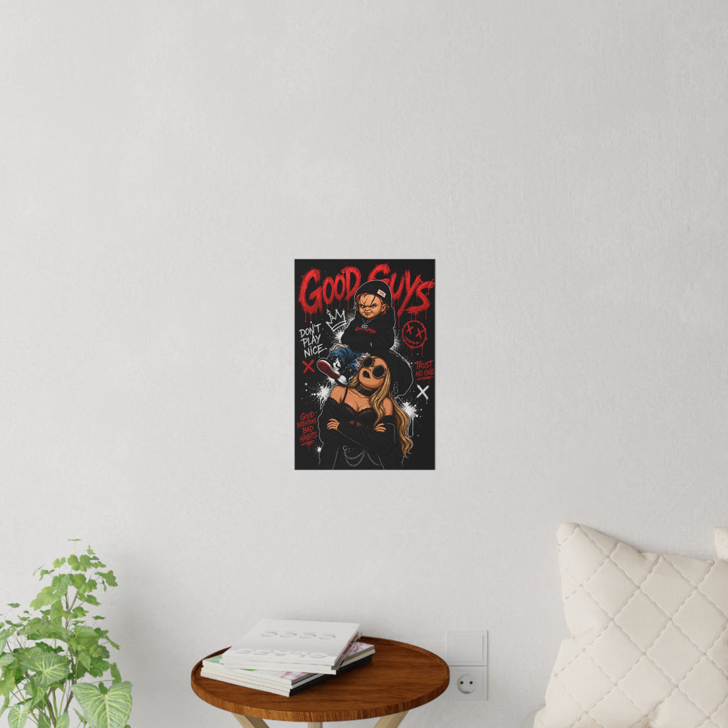 Good Guys Street Art Wall Decal — 'Don't Play Nice' Urban Poster Sticker