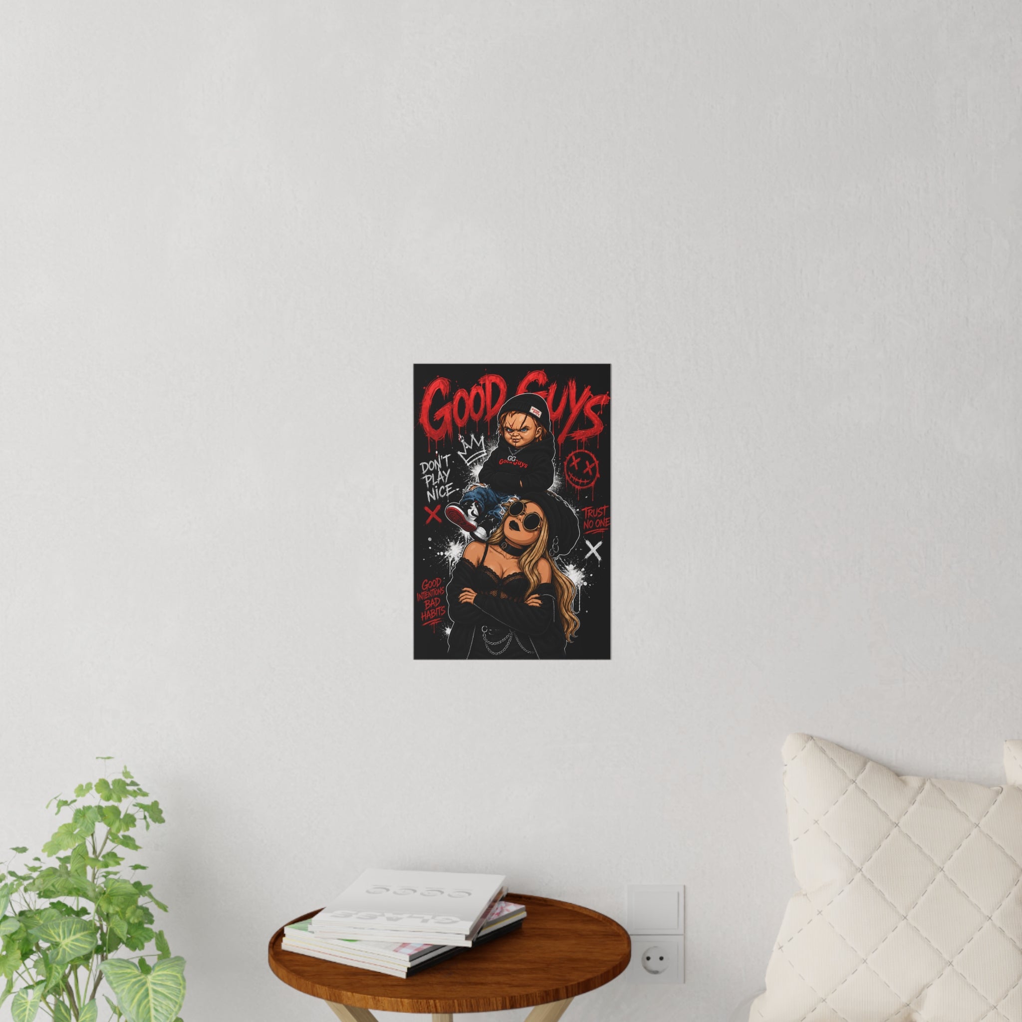 Good Guys Street Art Wall Decal — 'Don't Play Nice' Urban Poster Sticker