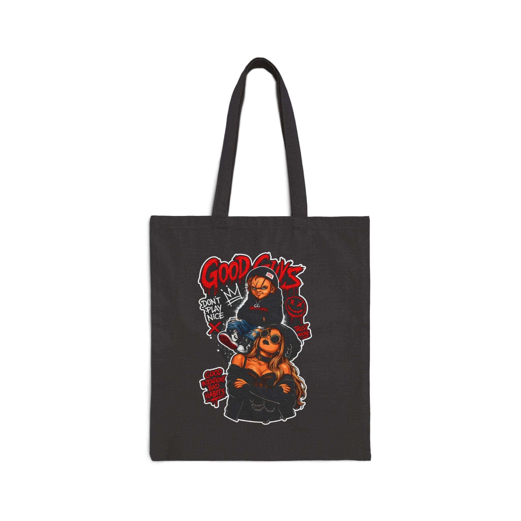 Horror Movie 'Good Guys' Canvas Tote Bag – Chucky-Inspired Trick-or-Treat Shopper