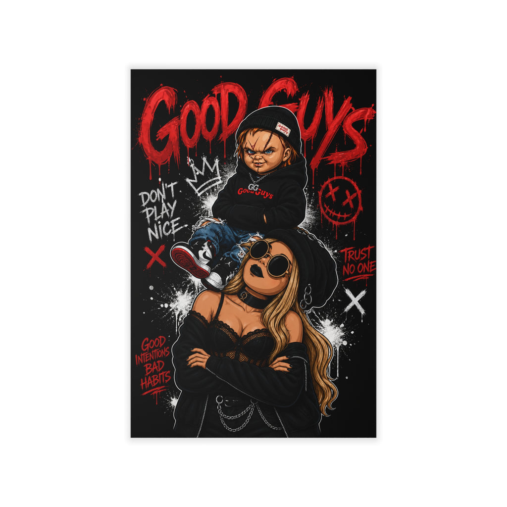 Good Guys Street Art Wall Decal — 'Don't Play Nice' Urban Poster Sticker