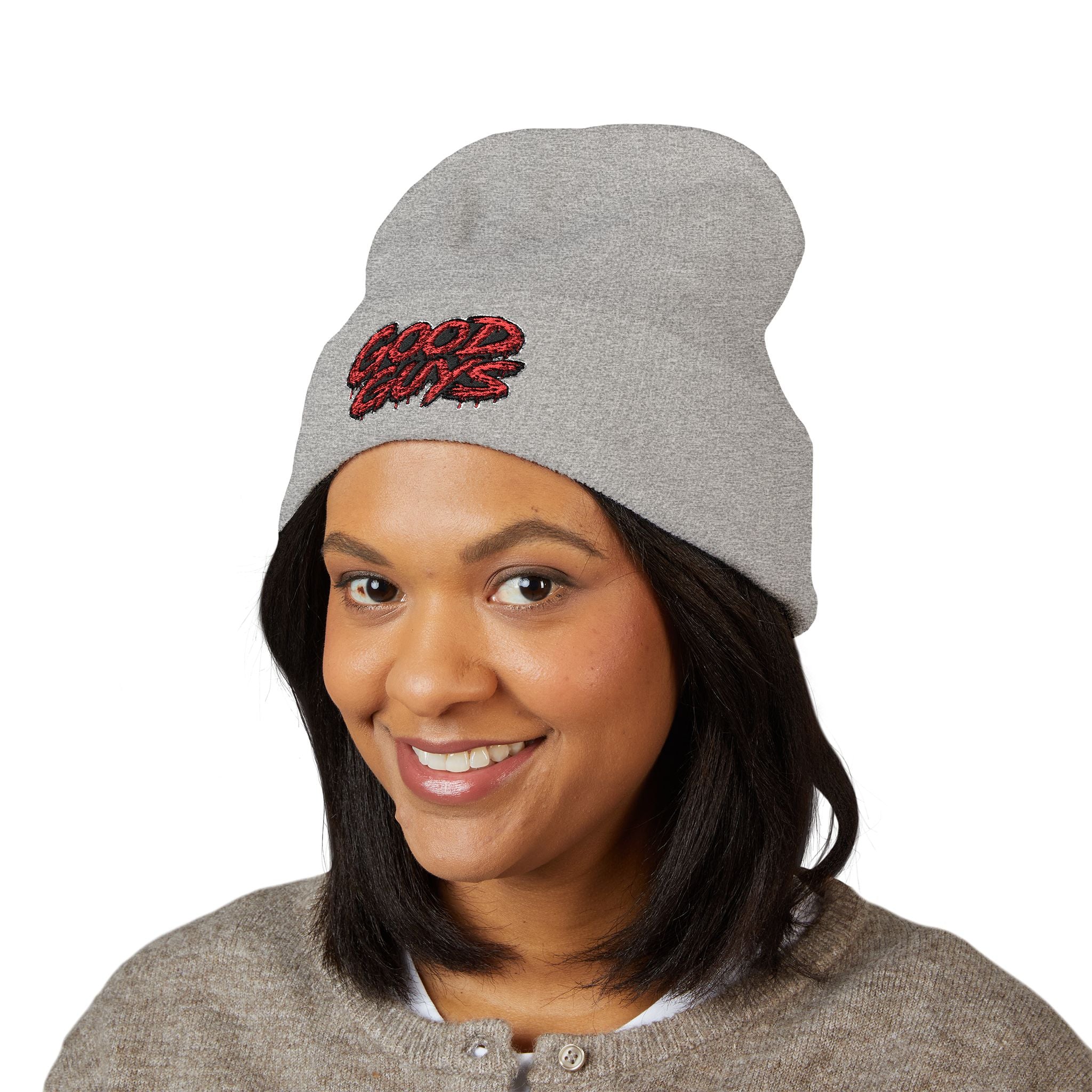 Good Guys Embroidered Cuffed Beanie — Cozy Winter Knit Hat